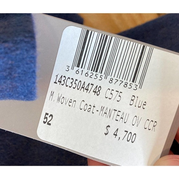 NWT Dior Peter Doig Wool Trench Coat Size 52 Women's Blue Orange MSRP $4,700 - Picture 4 of 10